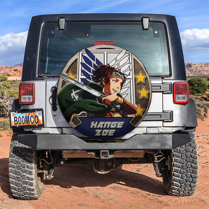 Attack On Titan Hange Zoe Jeep Car Spare Tire Cover