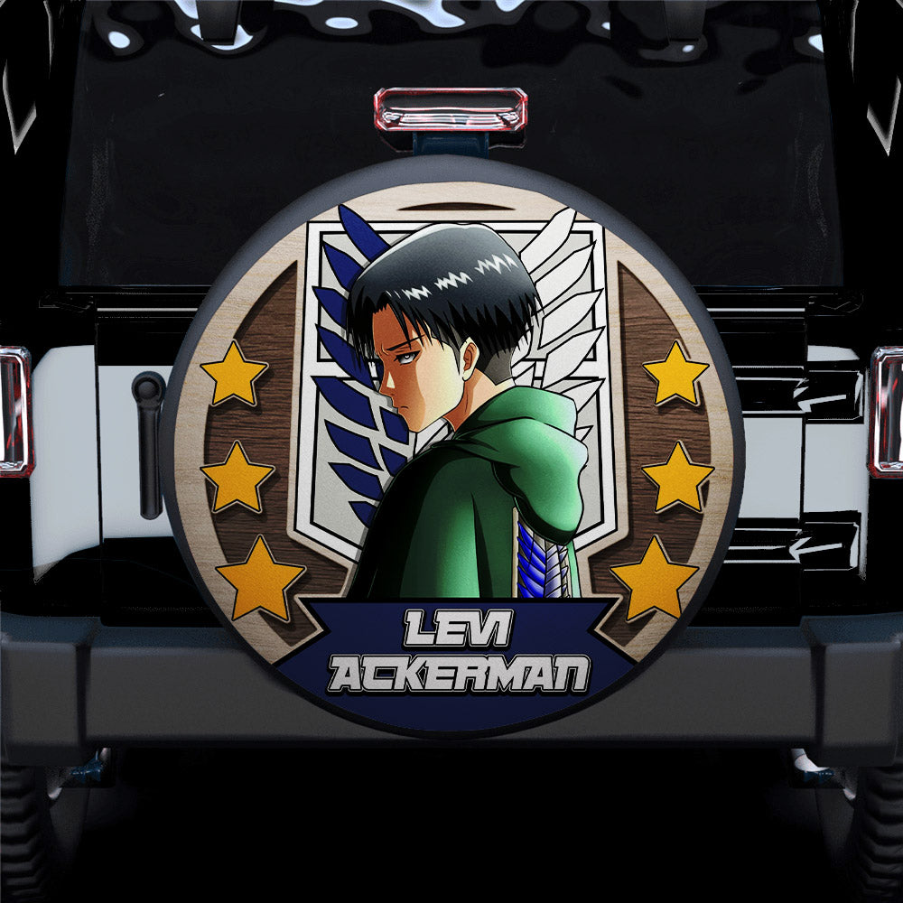 Attack On Titan Levi Ackerman Jeep Car Spare Tire Cover