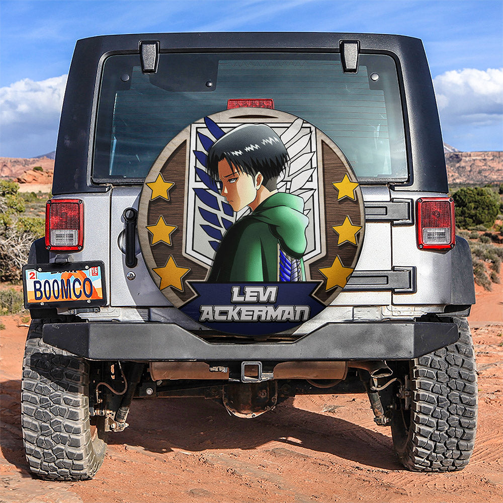 Attack On Titan Levi Ackerman Jeep Car Spare Tire Cover