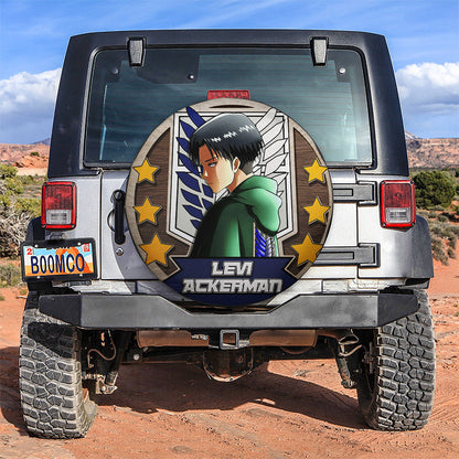 Attack On Titan Levi Ackerman Jeep Car Spare Tire Cover