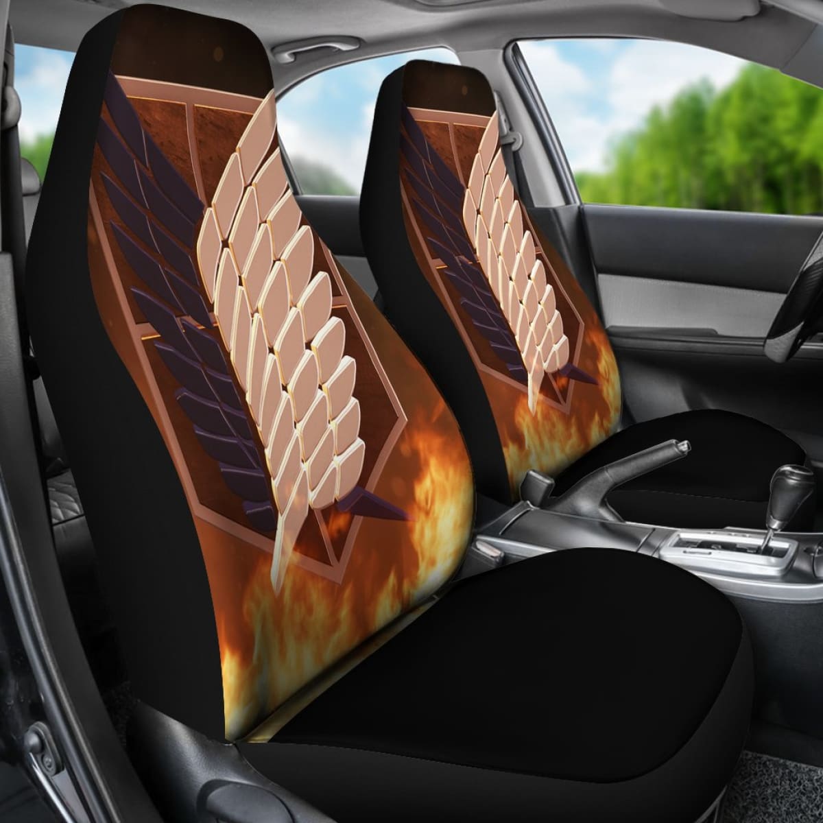Attack On Titan Logo Seat Covers Amazing Best Gift Ideas 2020 Universal Fit 090505