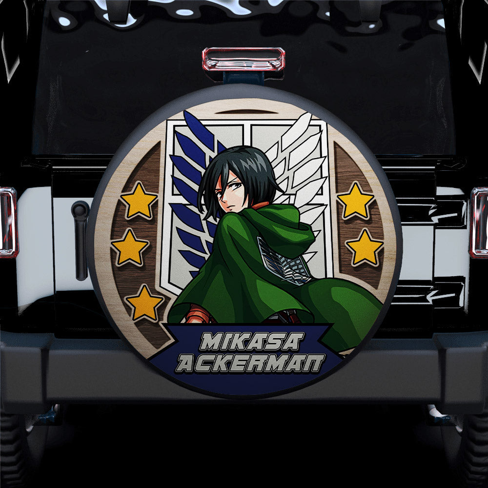 Attack On Titan Mikasa Ackerman Jeep Car Spare Tire Cover