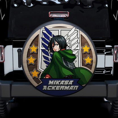 Attack On Titan Mikasa Ackerman Jeep Car Spare Tire Cover