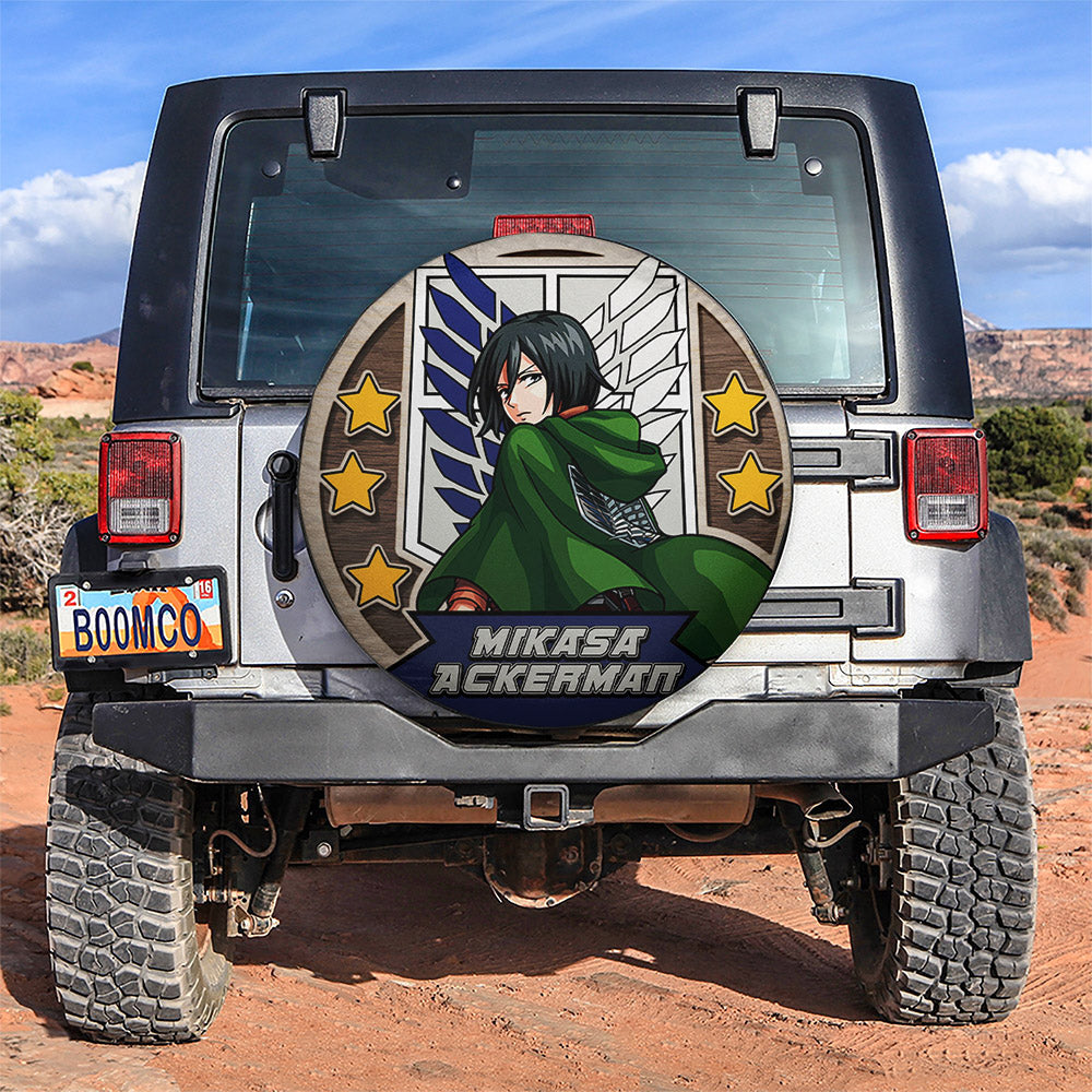 Attack On Titan Mikasa Ackerman Jeep Car Spare Tire Cover