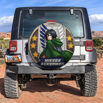 Attack On Titan Mikasa Ackerman Jeep Car Spare Tire Cover