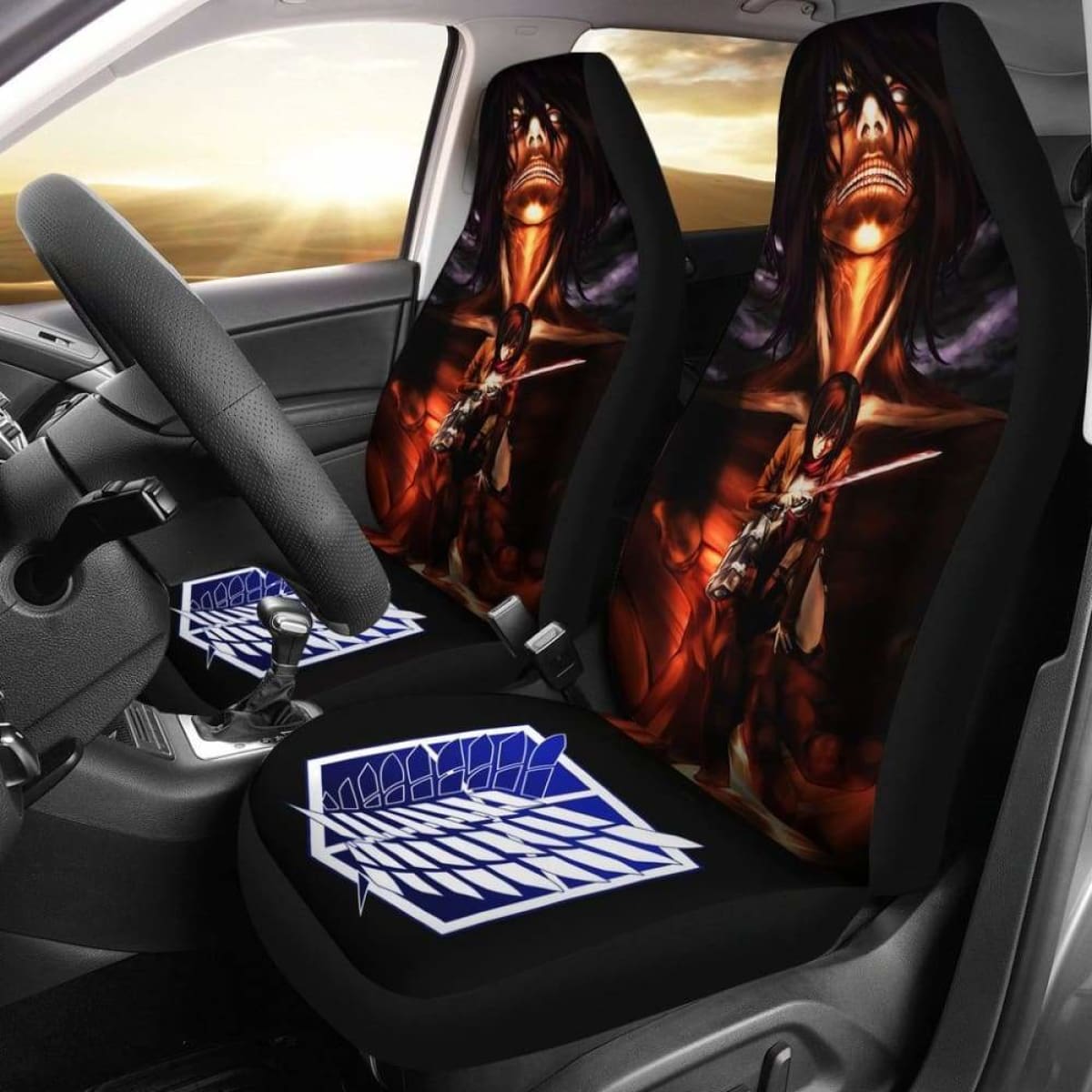 Attack On Titan Mikasa Seat Covers 101719 Universal Fit
