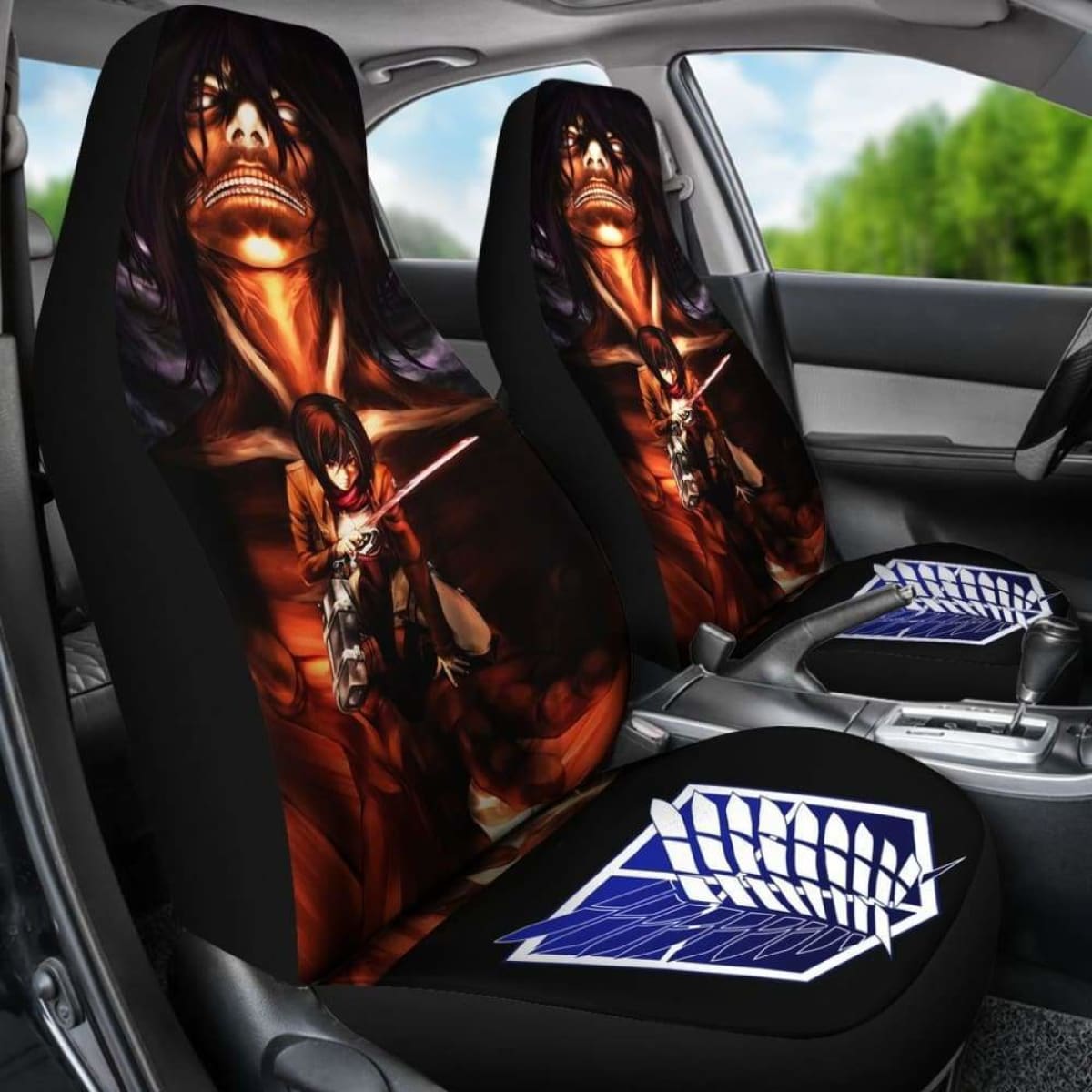 Attack On Titan Mikasa Seat Covers 101719 Universal Fit
