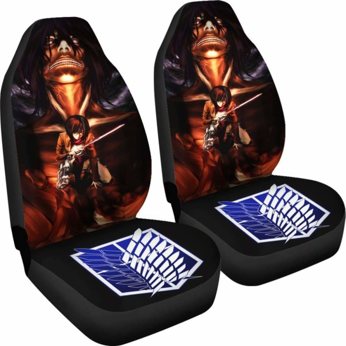 Attack On Titan Mikasa Seat Covers 101719 Universal Fit