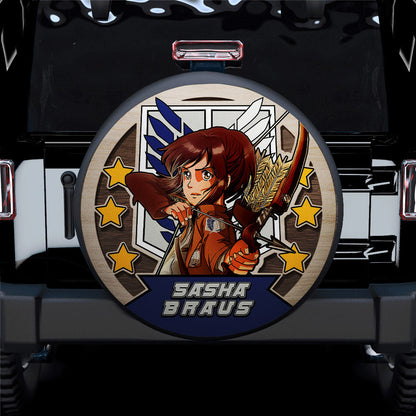 Attack On Titan Sasha Braus Jeep Car Spare Tire Cover