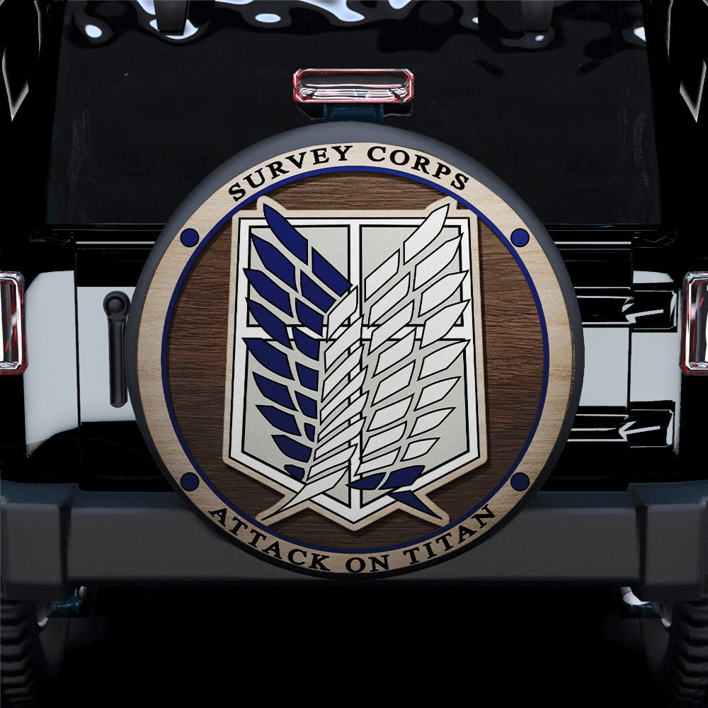 Attack On Titan Survey Corps Jeep Car Spare Tire Cover