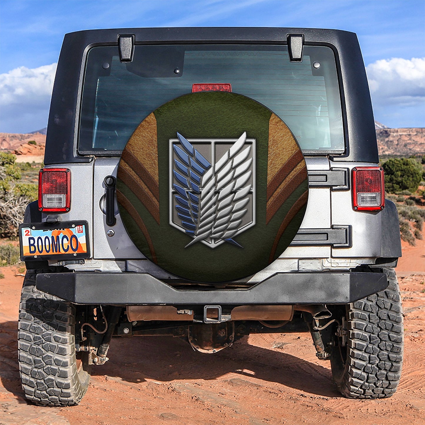 Attack On Titans Army Premium Car Spare Tire Cover