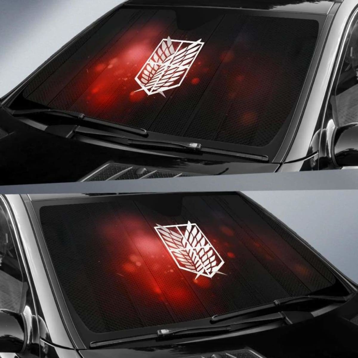 Attack On Titans Logo Car Sun Shades 918b Universal Fit