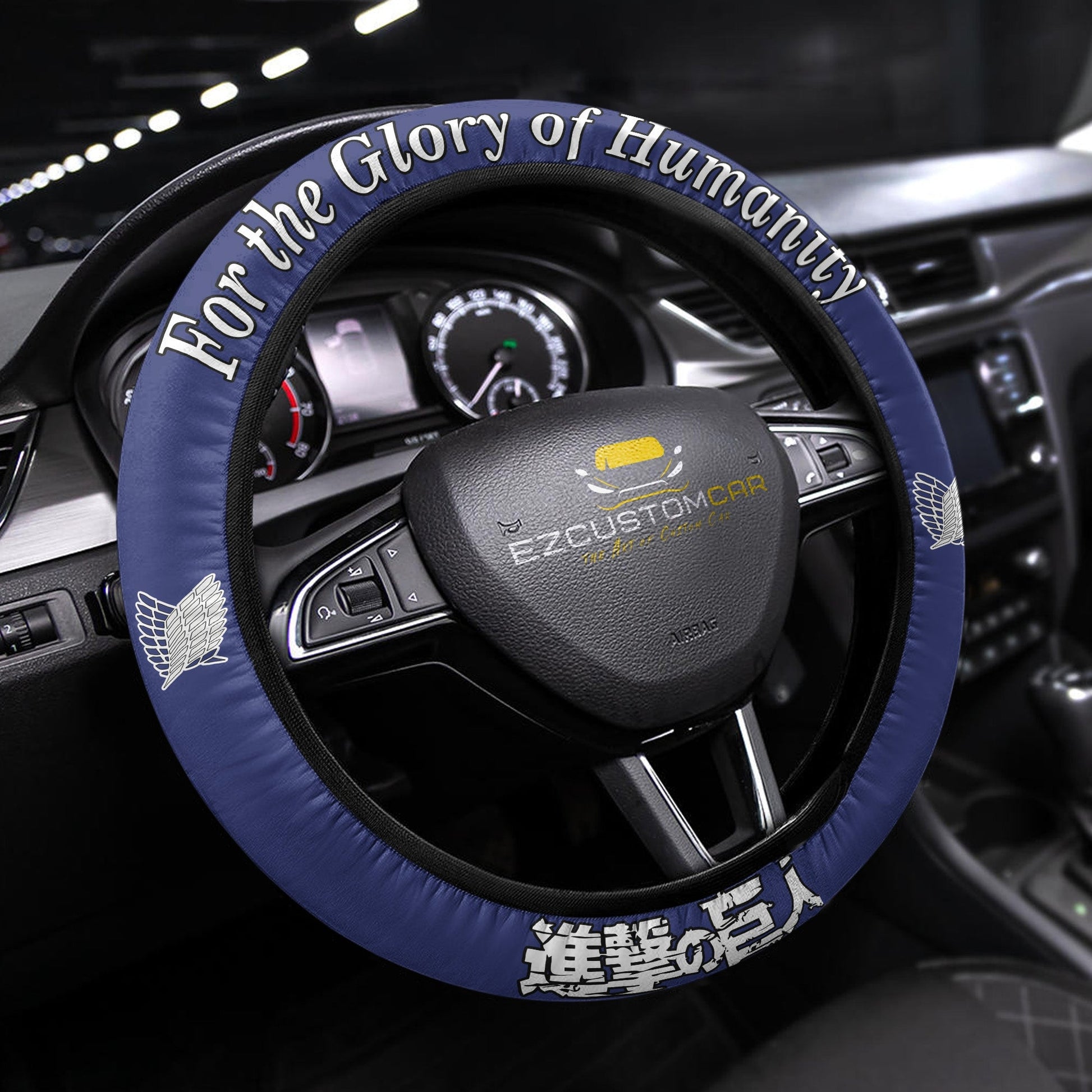 Attack on Titan Squads Anime Steering Wheel Cover - Universal Fit (15 Inch)