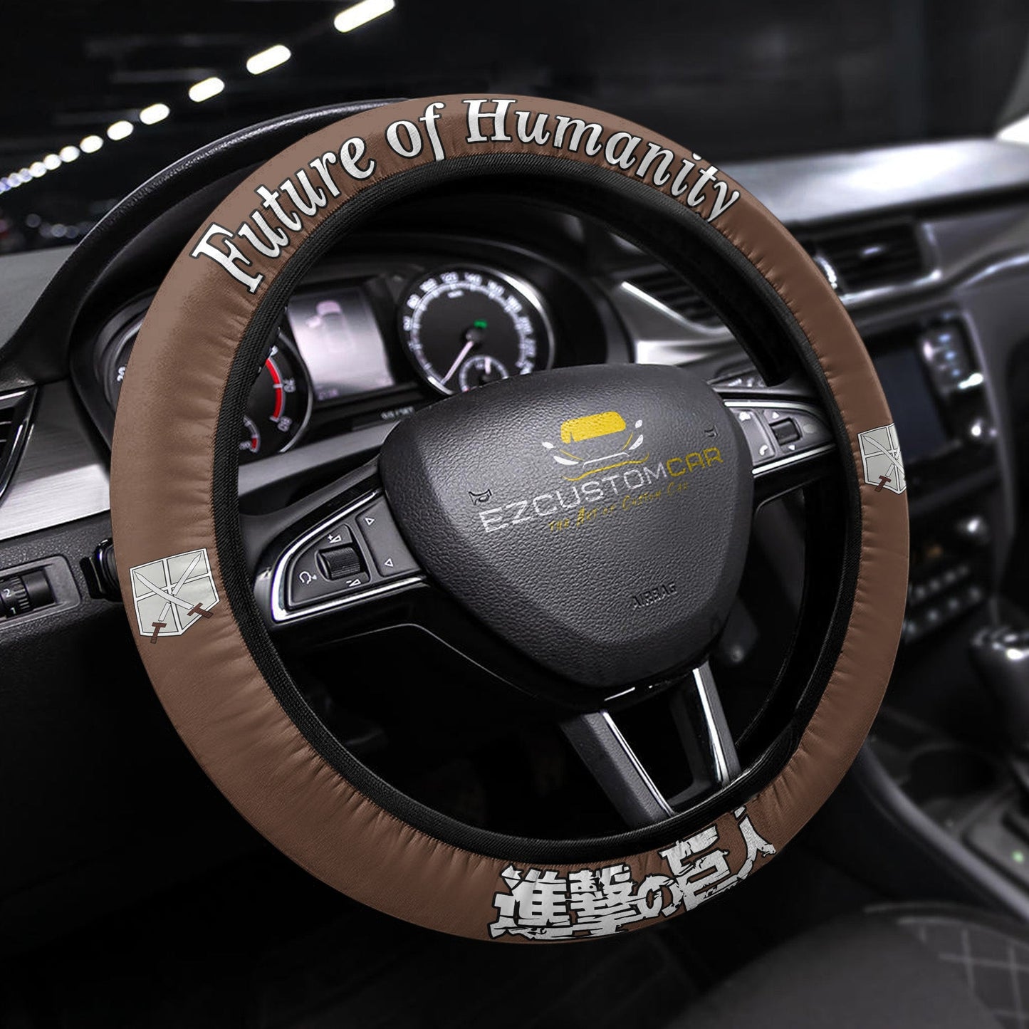 Attack on Titan Squads Anime Steering Wheel Cover - Universal Fit (15 Inch)