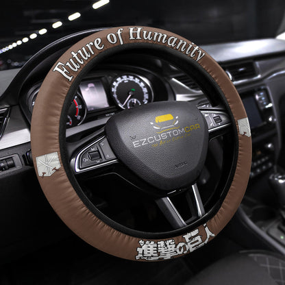 Attack on Titan Squads Anime Steering Wheel Cover - Universal Fit (15 Inch)