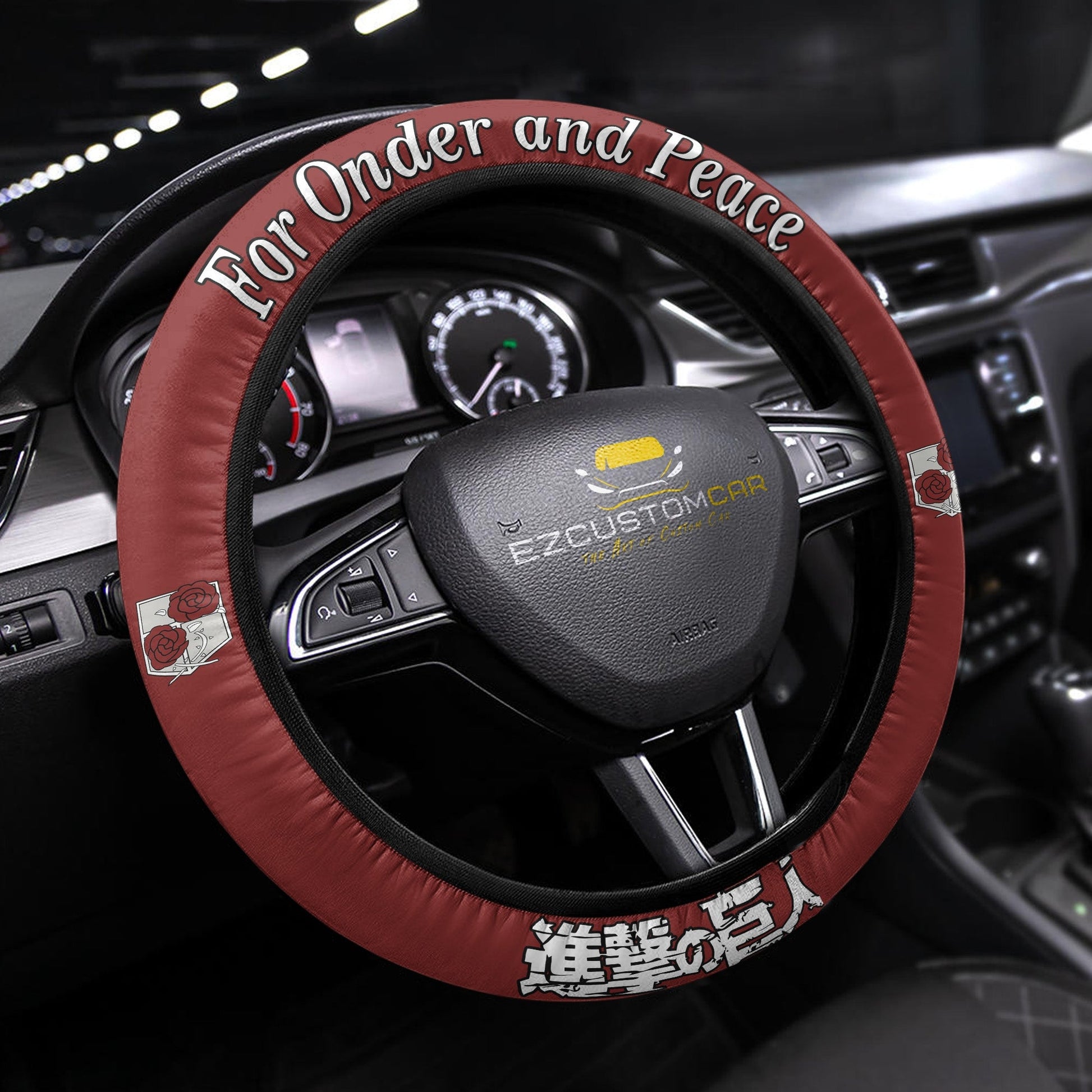 Attack on Titan Squads Anime Steering Wheel Cover - Universal Fit (15 Inch)