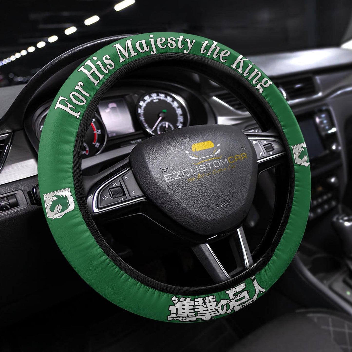 Attack on Titan Squads Anime Steering Wheel Cover - Universal Fit (15 Inch)