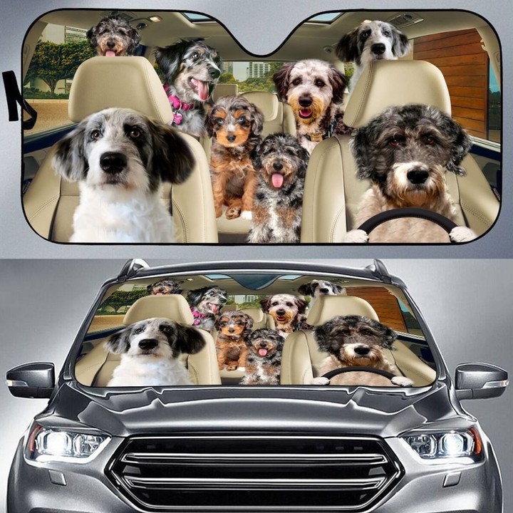 Aussiedoodle Car All Over Printed 3D Sun Shade