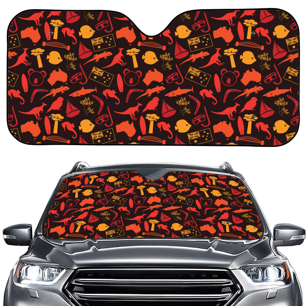 Australia Country Pattern Print Car Windshield Sun Shade