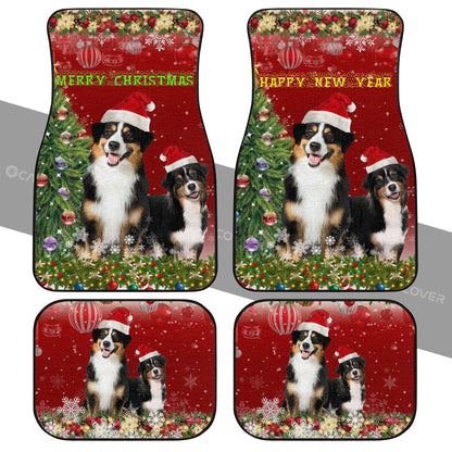 Australian Shepherds Christmas Car Floor Mats Custom Car Accessories For Dog Lovers