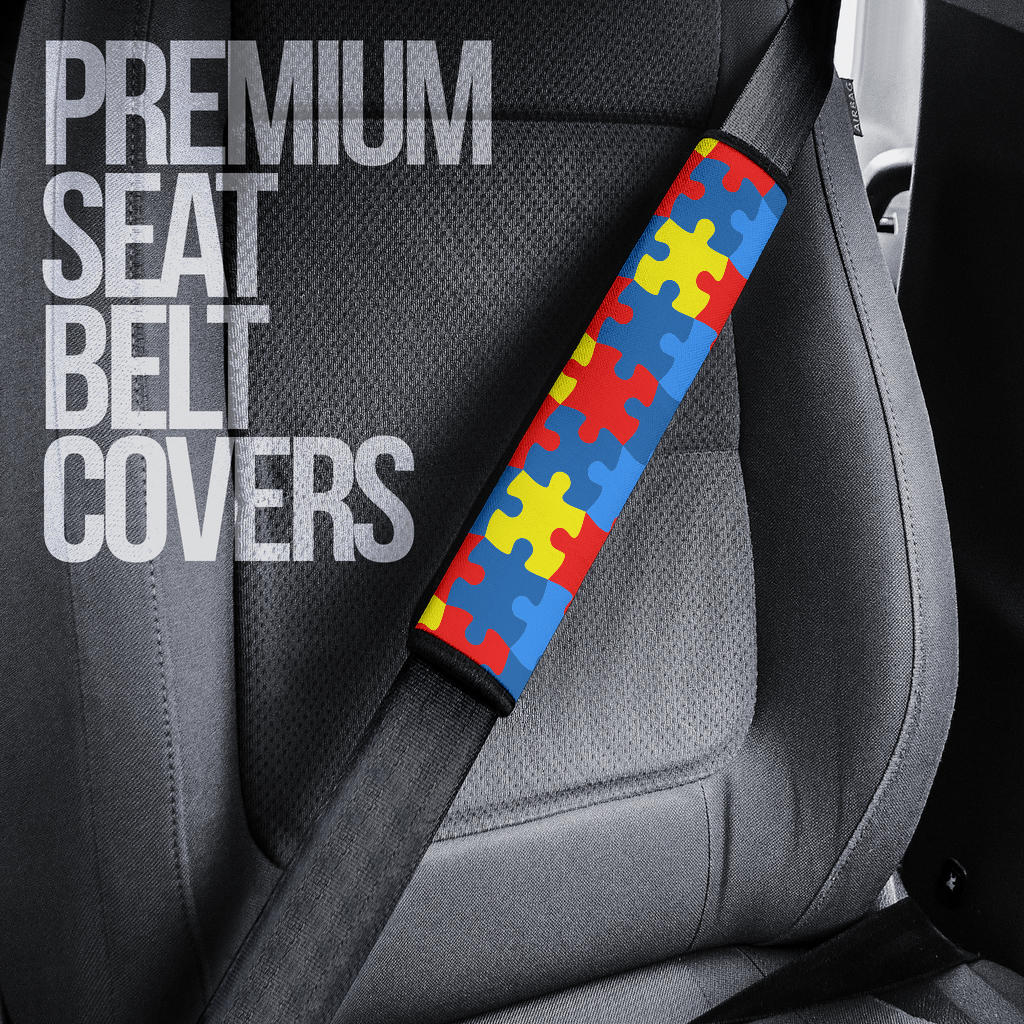 Autism Puzzle Premium Custom Car Seat Belt Covers
