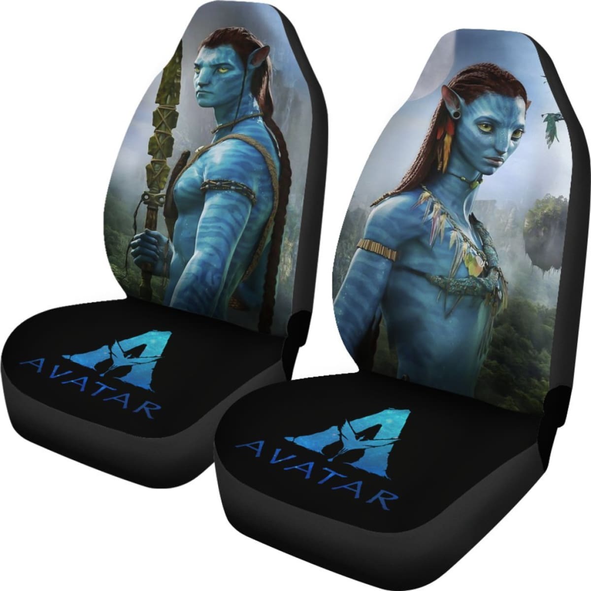 Avatar Movie Neytiri And Corporal Jake Sully Car Seat Covers H200303 Universal Fit 225311