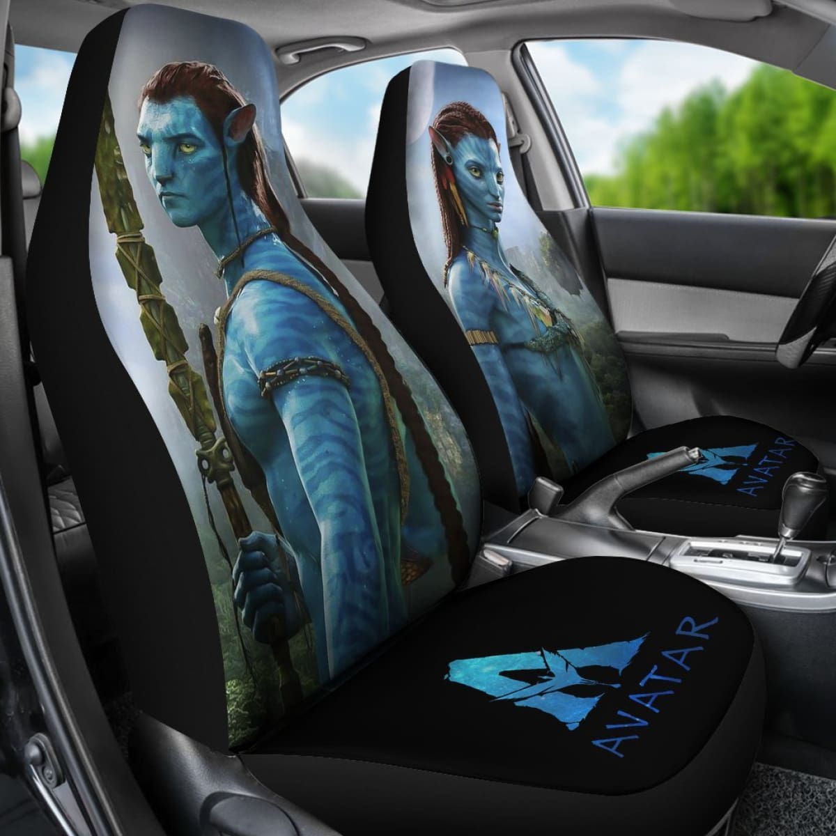 Avatar Movie Neytiri And Corporal Jake Sully Car Seat Covers H200303 Universal Fit 225311
