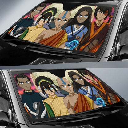 Avatar The Last Airbender Anime Auto Sunshade Avatar The Last Airbender Car Accessories Aang And Friends Ci121403