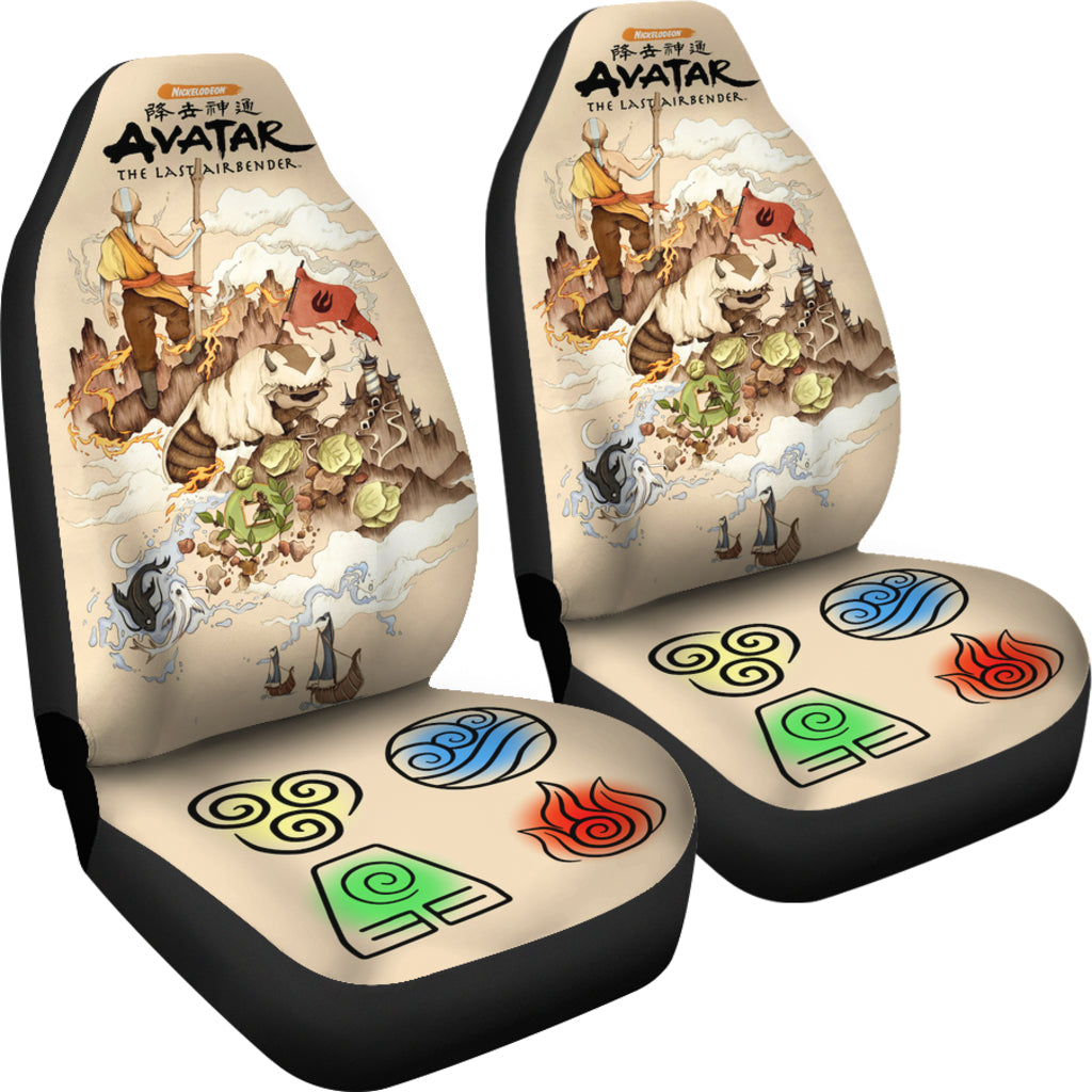 Avatar The Last Airbender Anime Car Seat Cover Avatar The Last Airbender Car Accessories Aang Symbols Ci121303