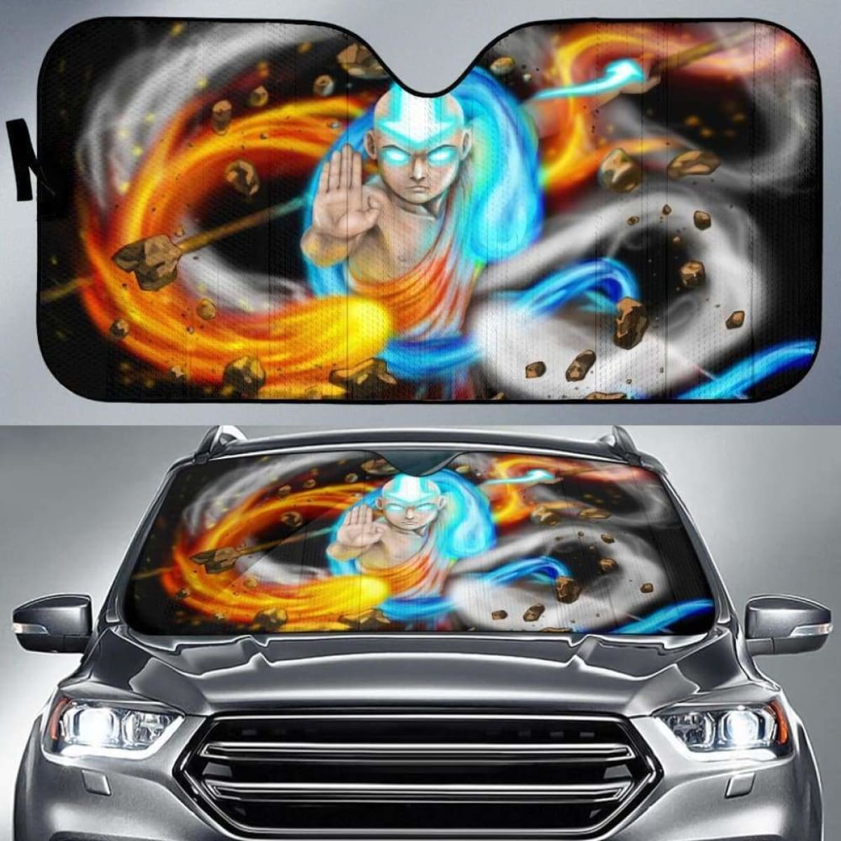 Avatar The Last Airbender Car Auto Sun Shades Universal Fit 051312