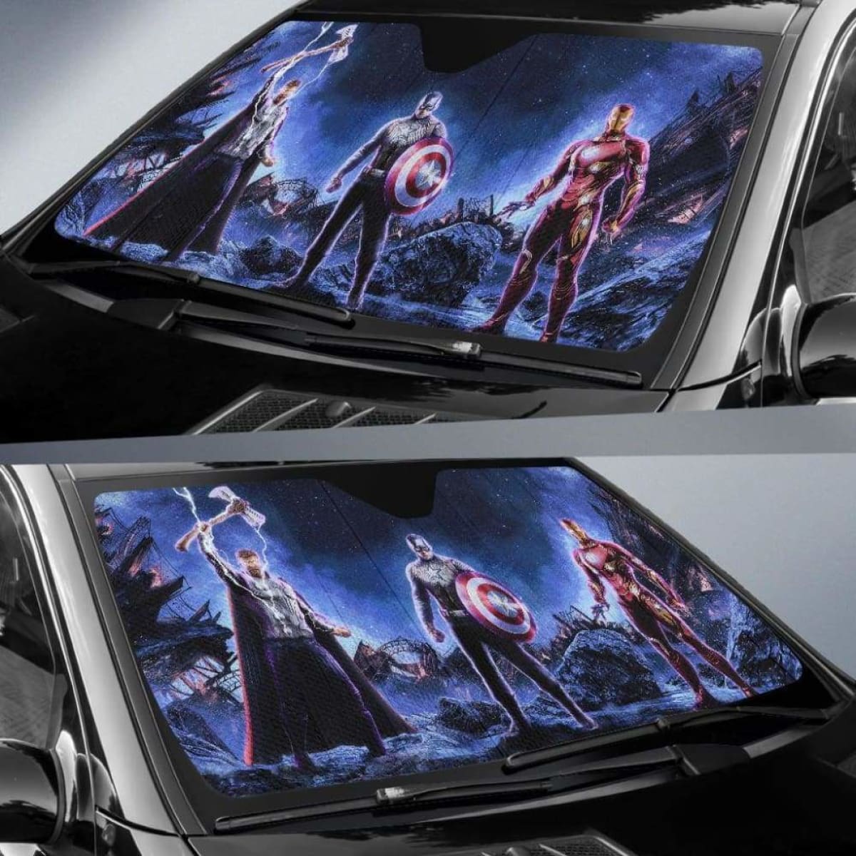Avengers Thor Captain America Ironman Car Auto Sun Shades Universal Fit 051312