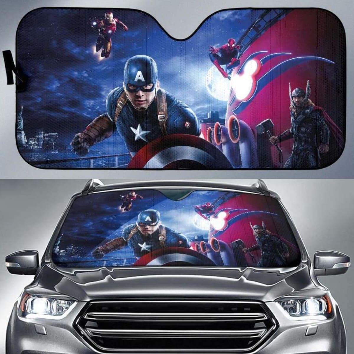 Avengers Windshield Sunshade 918b Universal Fit