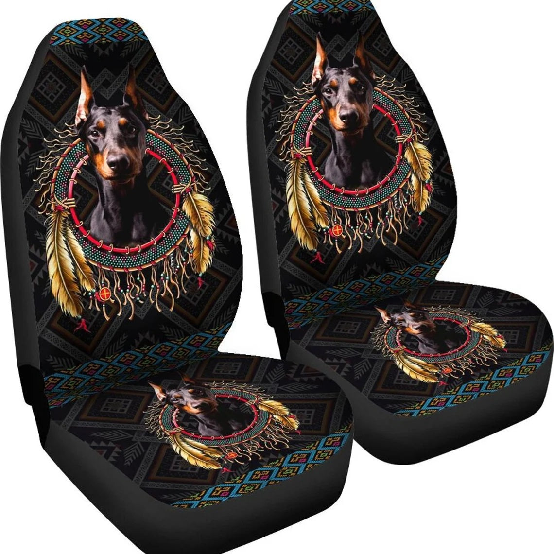 Awesome Doberman Custom Car Seat Covers