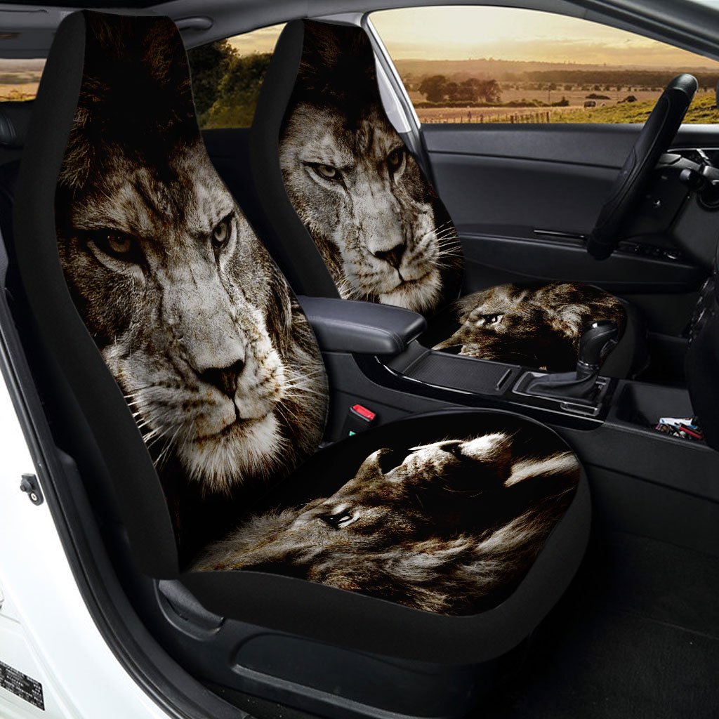 Awesome Lion Car Seat Covers Custom Gift Idea For Dad