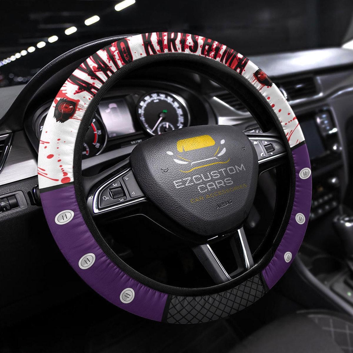 Ayato Kirishima Anime Steering Wheel Cover Custom Tokyo Ghoul Anime Car Accessories