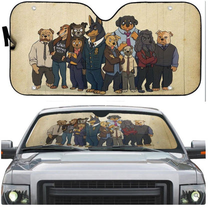 B99 Dogs Car Auto Sun Shades Windshield Accessories Decor Gift