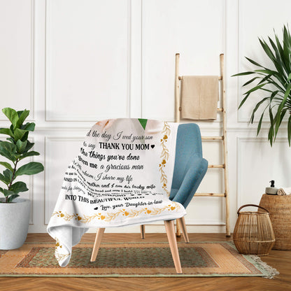 To my mother-in-law - Personalized Mother's Day, Birthday gift for Mother-in-law - Custom Blanket - MyMindfulGifts