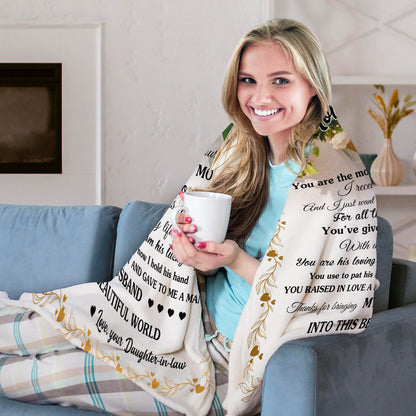 To my mother-in-law - Personalized Mother's Day, Birthday gift for Mother-in-law - Custom Blanket - MyMindfulGifts
