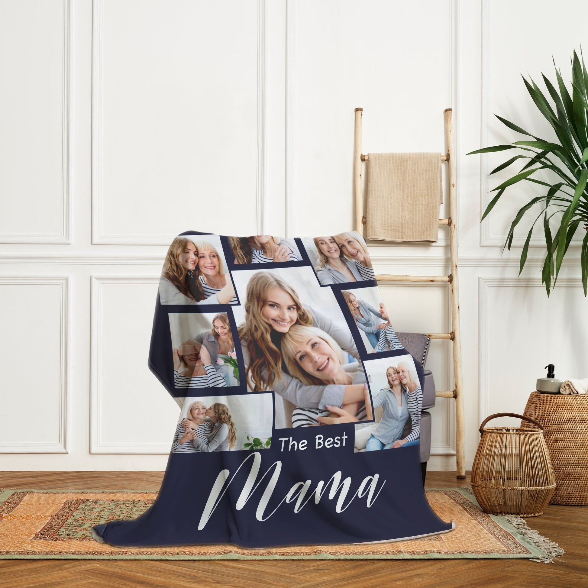 The best mama - Personalized Mother's Day or Birthday gift for Mom - Custom Blanket - MyMindfulGifts