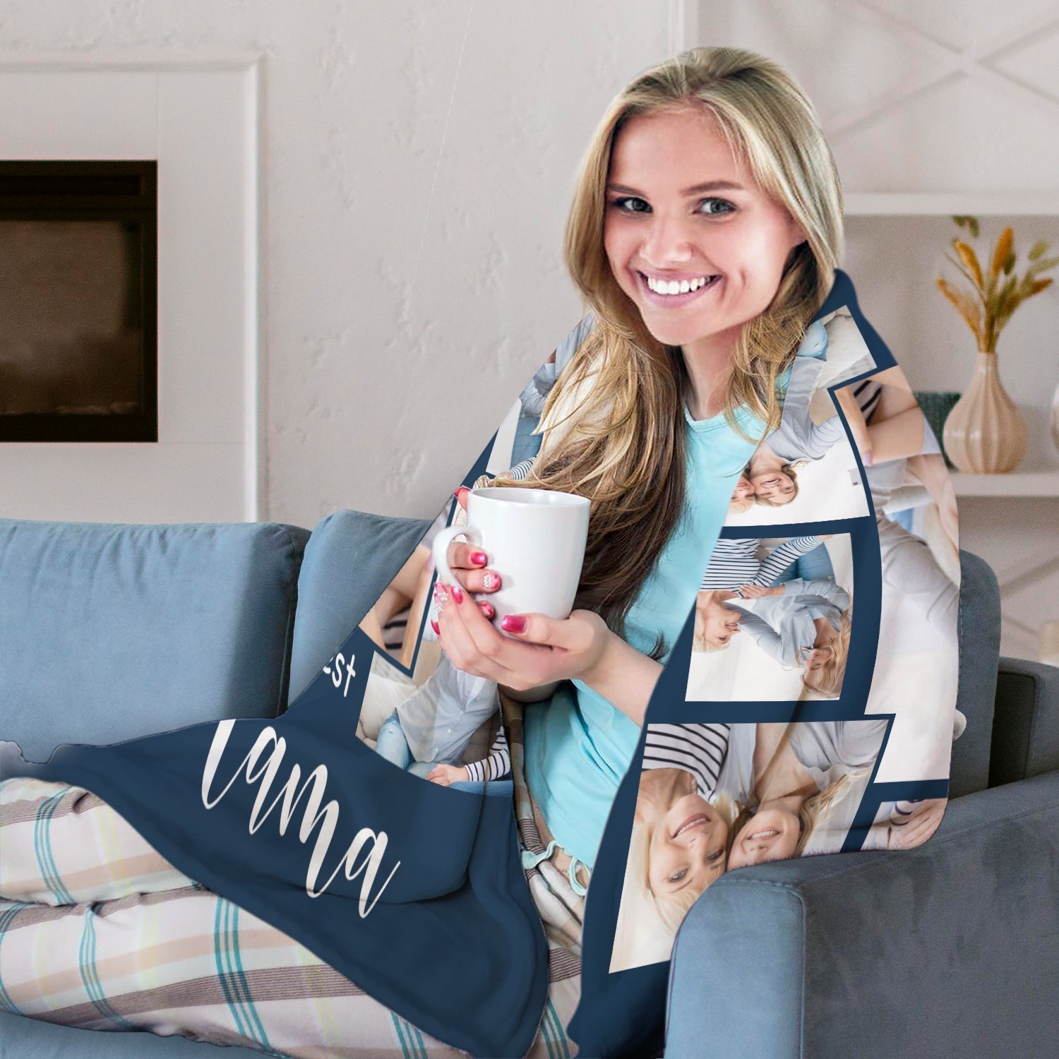 The best mama - Personalized Mother's Day or Birthday gift for Mom - Custom Blanket - MyMindfulGifts