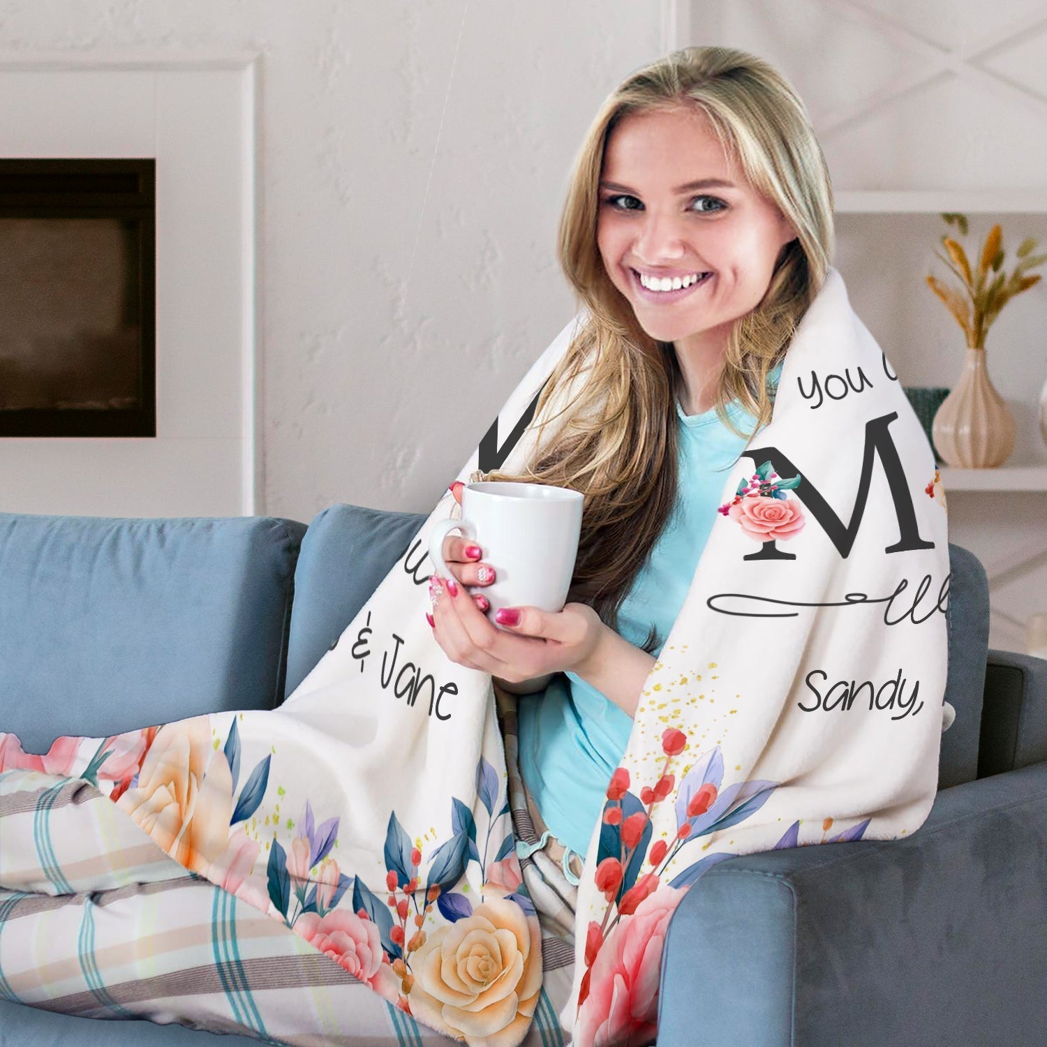 You are the best mom - Personalized Mother's Day or Birthday gift for Mom - Custom Blanket - MyMindfulGifts