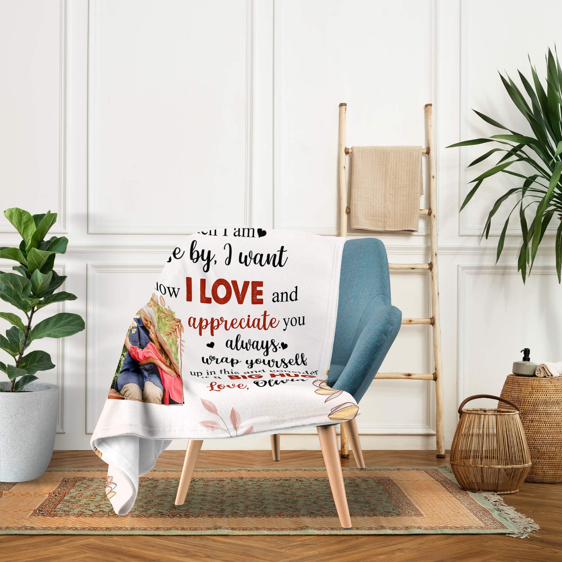 To my grandma - Personalized Mother's Day or Birthday gift for Grandma - Custom Blanket - MyMindfulGifts