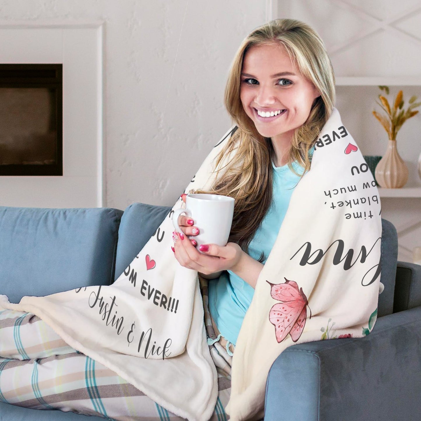 You are the best grandma ever - Personalized Mother's Day or Birthday gift for Grandma - Custom Blanket - MyMindfulGifts