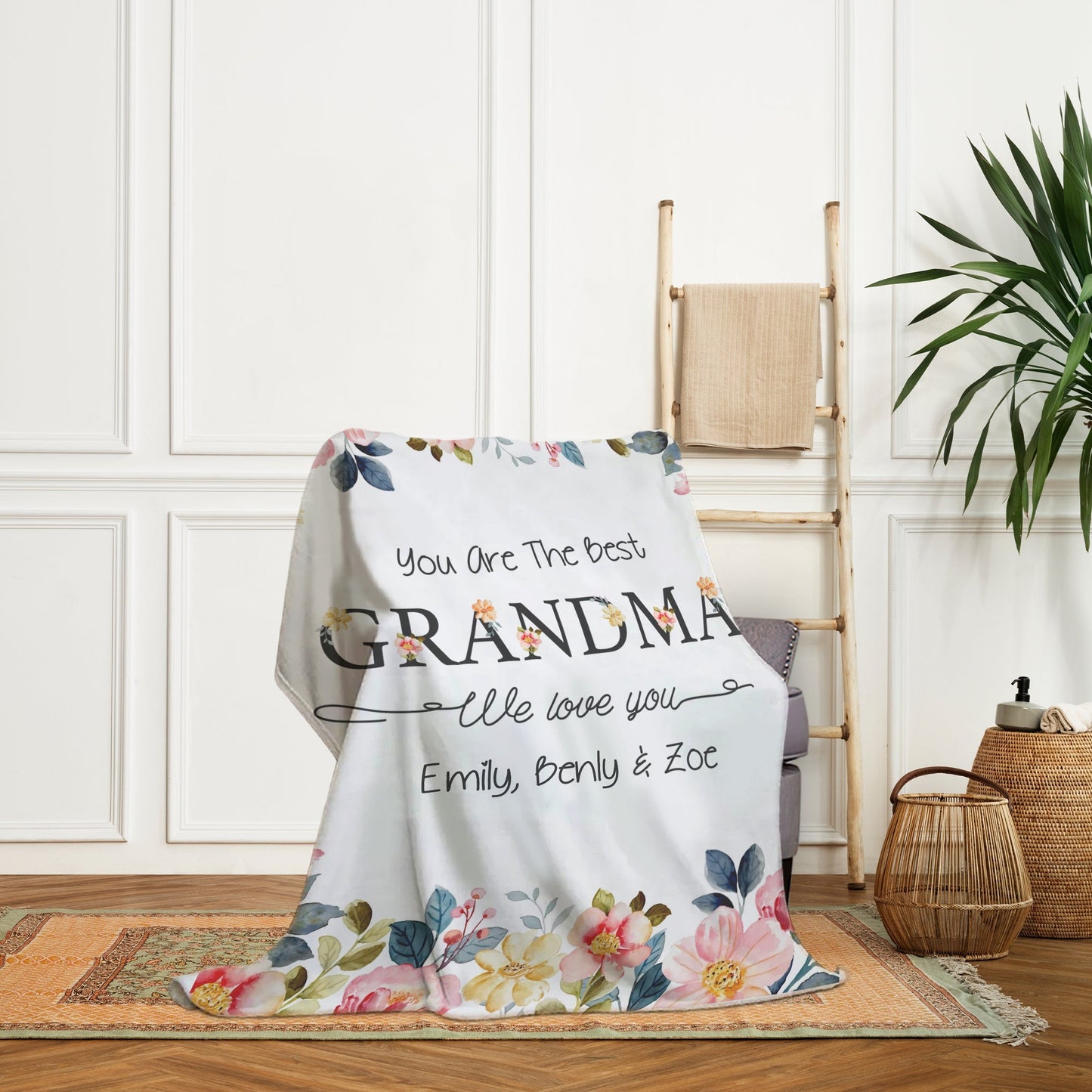 You are the best grandma - Personalized Mother's Day or Birthday gift for Grandma - Custom Blanket - MyMindfulGifts
