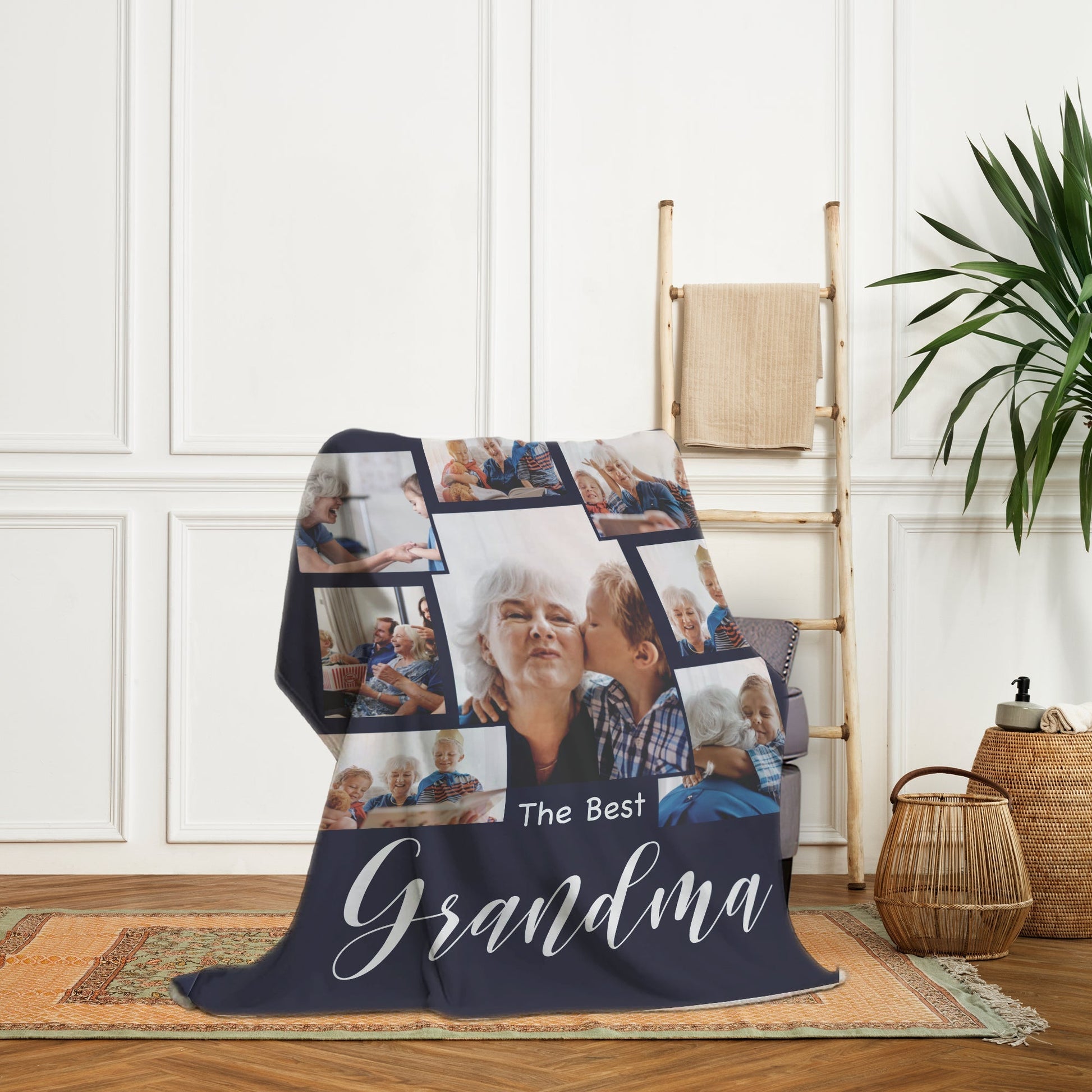The best grandma - Personalized Mother's Day or Birthday gift for Grandma - Custom Blanket - MyMindfulGifts
