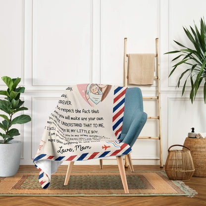 To My Son - Personalized Birthday or Christmas gift For Son From Mom - Custom Blanket - MyMindfulGifts