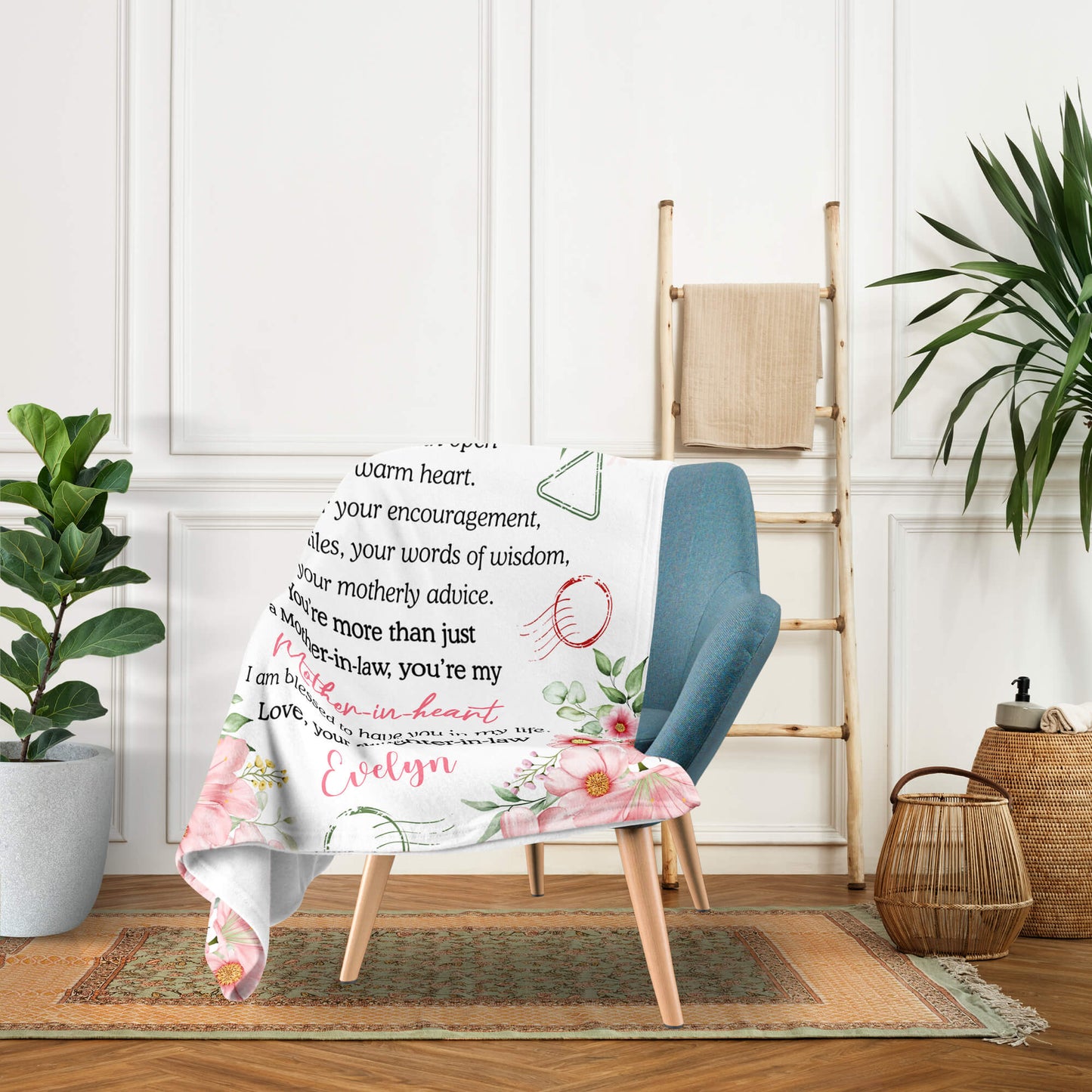 To My Mother In Law - Personalized Wedding, Birthday or Christmas gift For Mother In Law - Custom Blanket - MyMindfulGifts