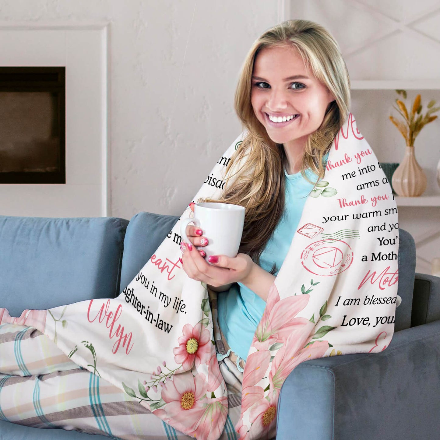 To My Mother In Law - Personalized Wedding, Birthday or Christmas gift For Mother In Law - Custom Blanket - MyMindfulGifts