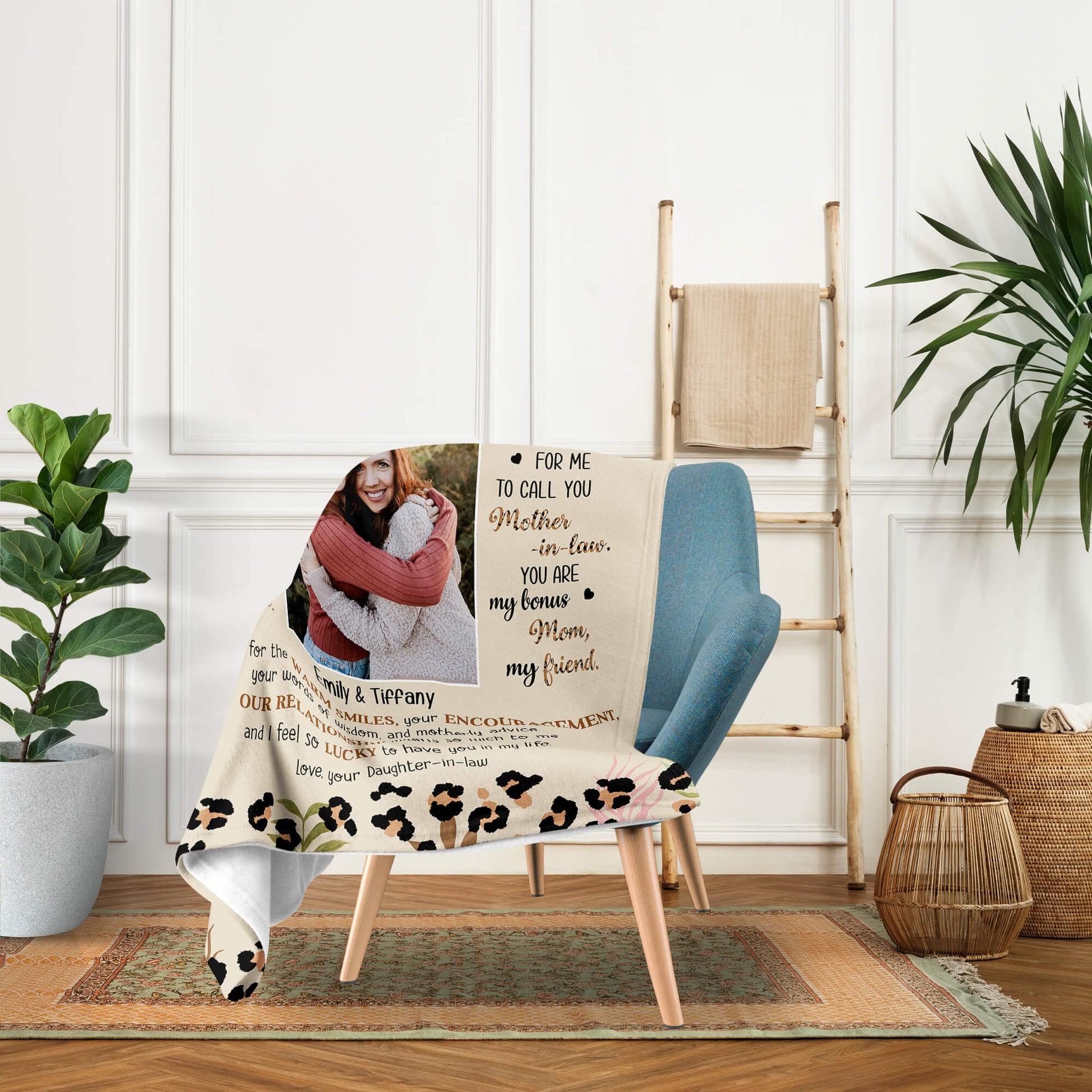 To My Mother In Law - Personalized  gift For Mother In Law From Daughter In Law - Custom Blanket - MyMindfulGifts