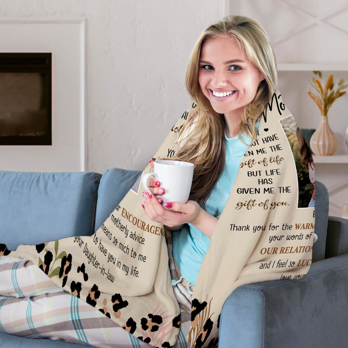To My Mother In Law - Personalized  gift For Mother In Law From Daughter In Law - Custom Blanket - MyMindfulGifts